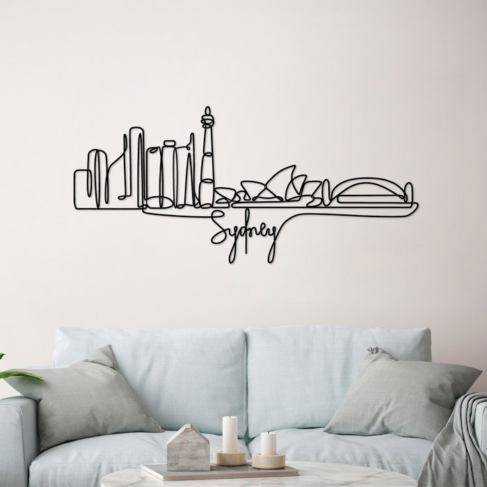 Wallity Sydney Escultura de Pared de Metal Negra Wallity Sydney Escultura de Pared de Metal Negra